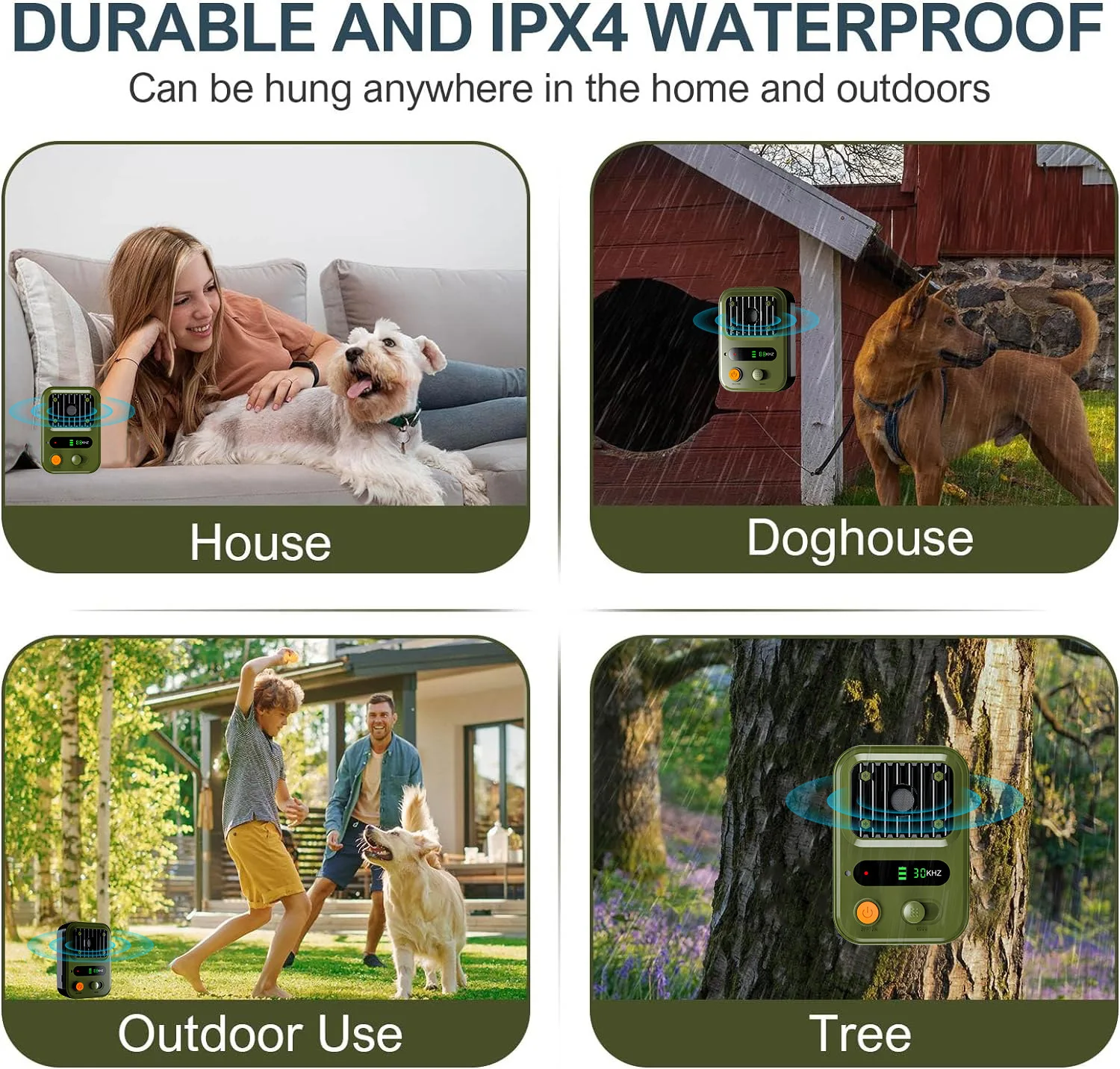 Dispositivo anti ladridos ultrasonido con pantalla a color para perros