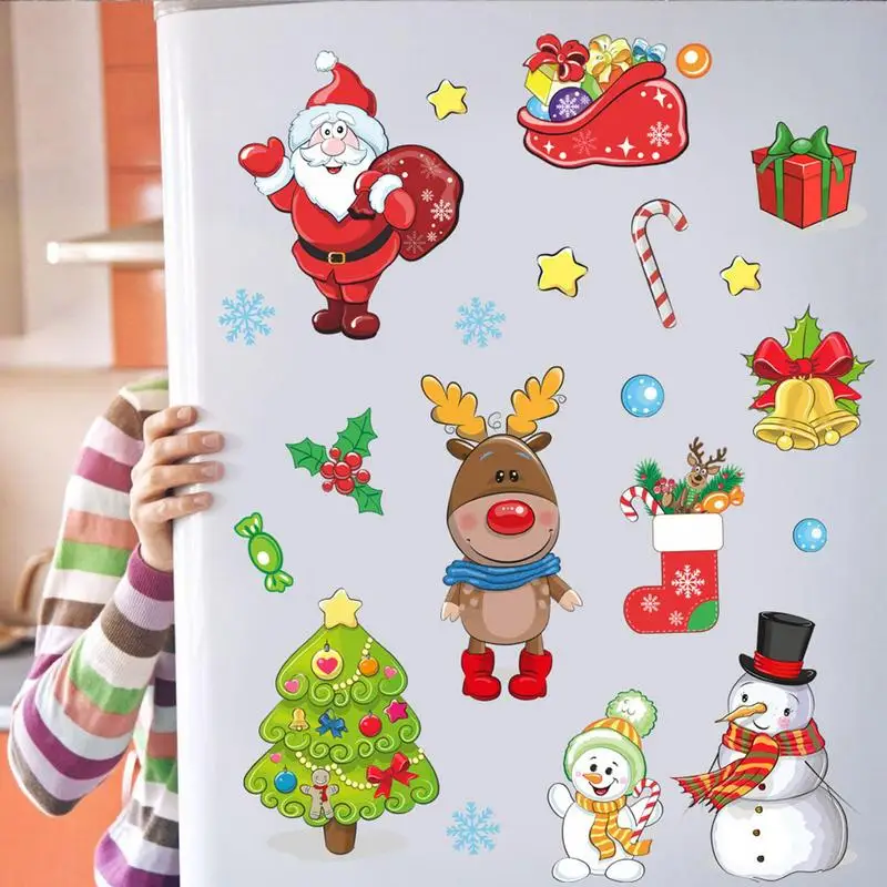 Cubiertas de ventana de invierno, pegatinas reutilizables, decoración navideña, suministros para puertas de vidrio, exhibición de ventanas - imagen 4