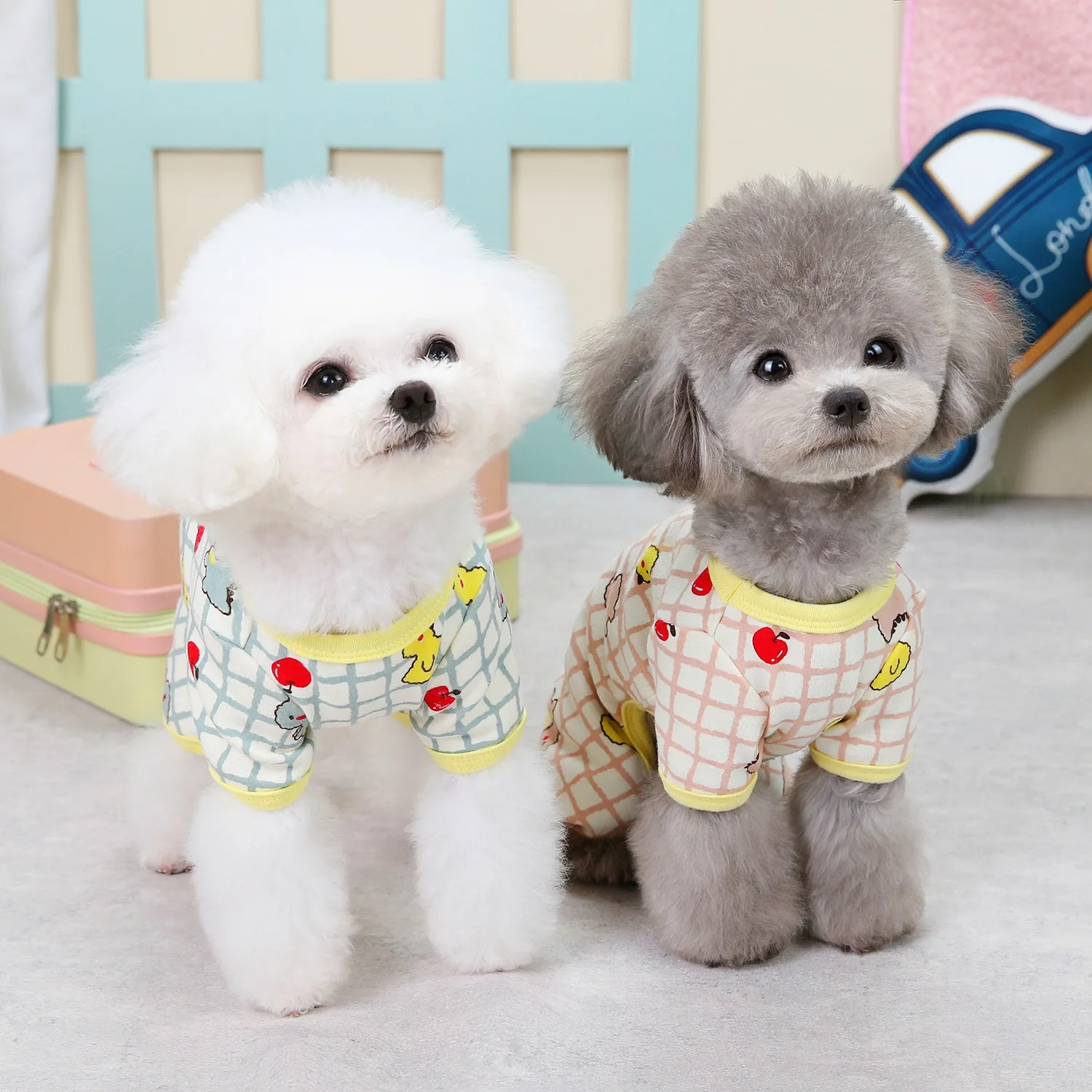 Mono con cuatro patas para mascotas, ropa de dormir para el hogar, suministros para cachorros, dinosaurio, primavera y otoño - imagen 2