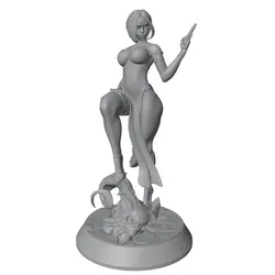 Kit de muñeca Guerrera resina gris impresa en 3D sin montar ni pintar