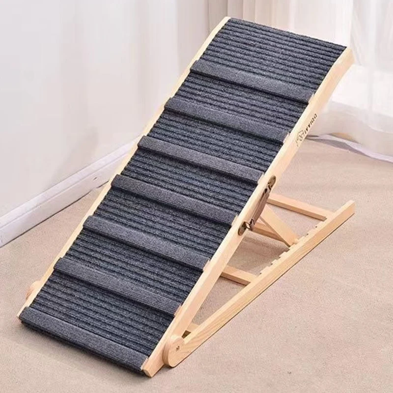Rampa plegable para perros, sofá cama, rampas grandes de madera para perros, sofá pequeño, rampas ajustables portátiles para mascotas, escalera de escalada, suministros para mascotas - imagen 5