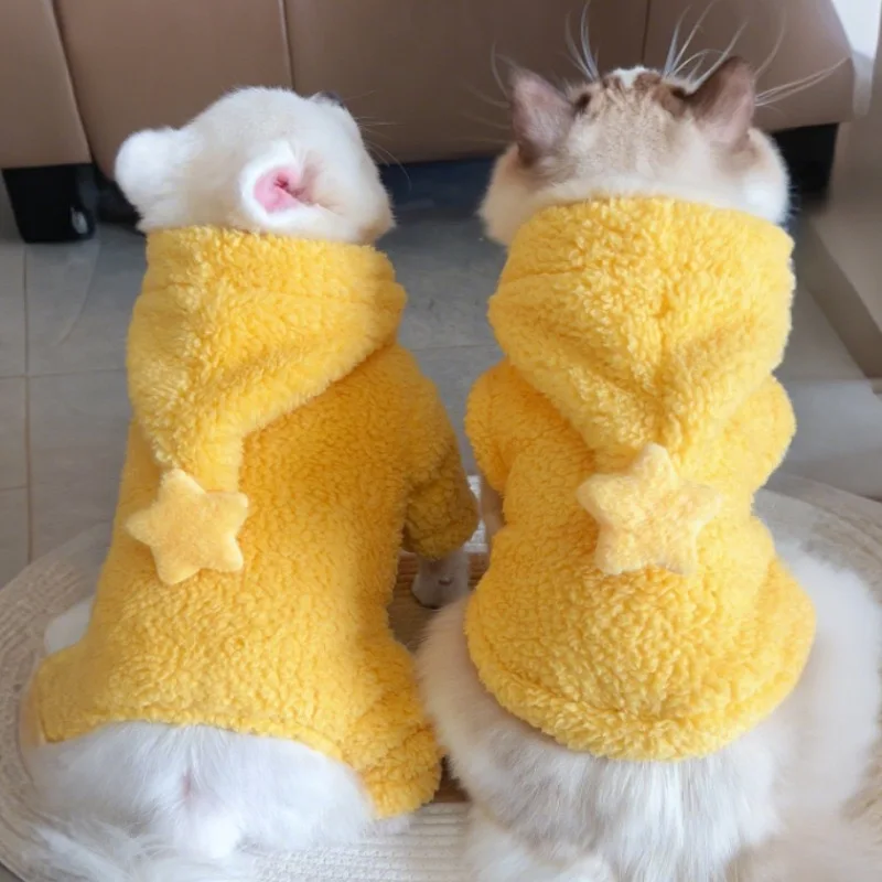 Sudadera invernal con estrellas amarillas para Bulldog Francés - imagen 2