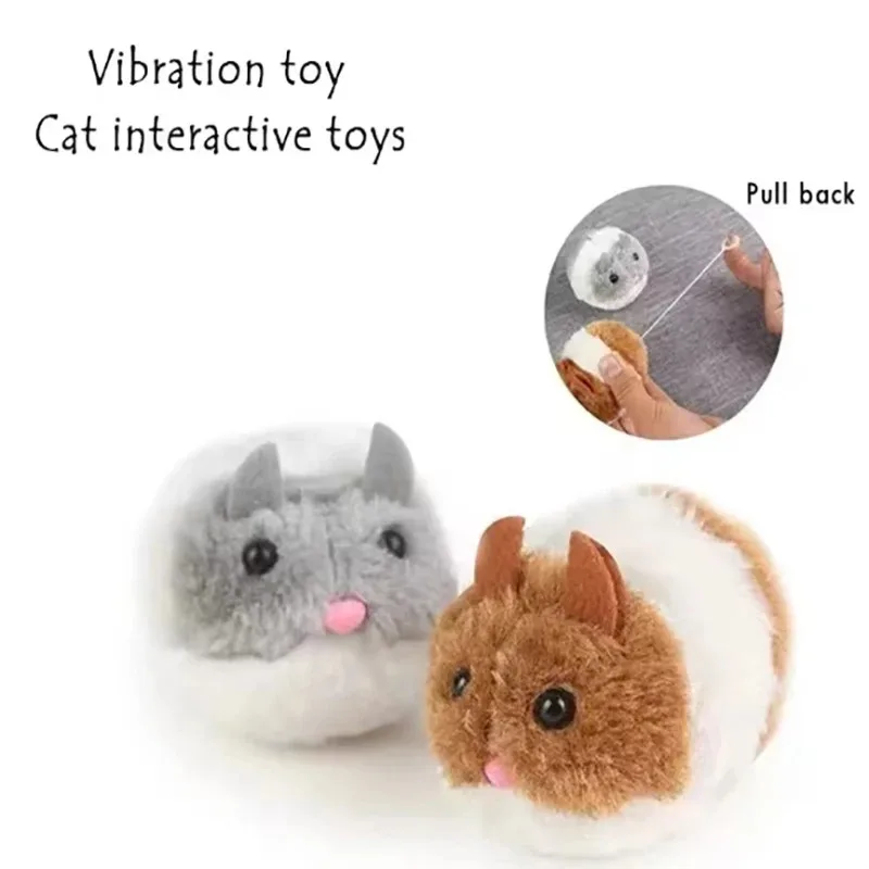Juguete interactivo de peluche para gato y hámster, ratón móvil realista para gatitos para simular escena de caza, juego en casa en interiores - imagen 3