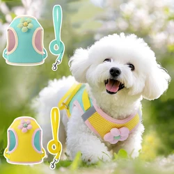 Arnés floral transpirable para gatos y perros pequeños