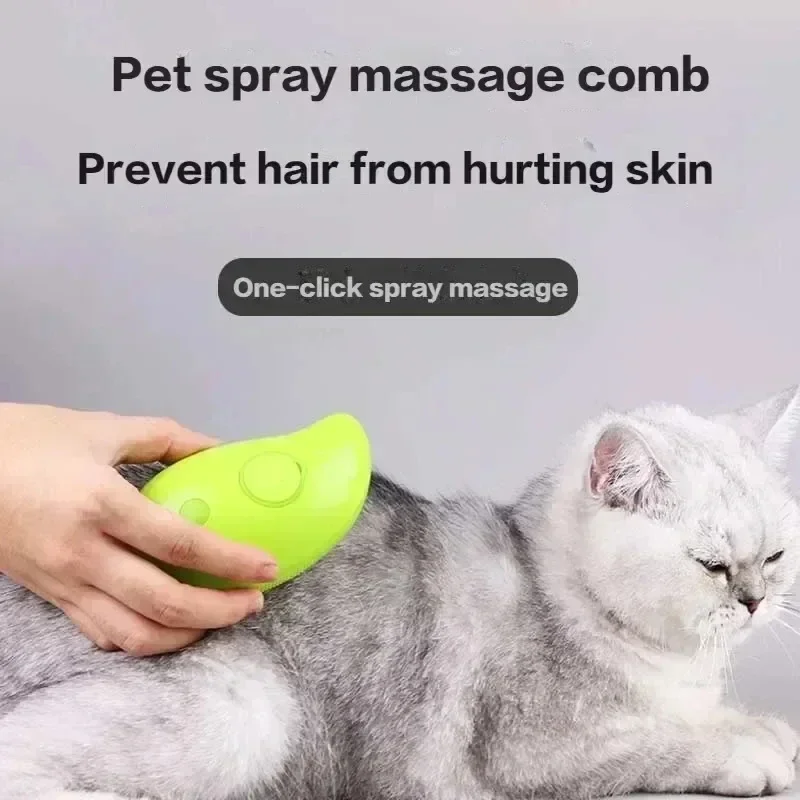 Cepillo vaporizador eléctrico 3 en 1 para perros y gatos masaje aseo - imagen 4