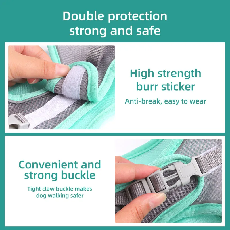 Arnés para perros pequeños, arnés ajustable para cachorros y gatos, chaleco, Bulldog Francés, Chihuahua, Pug, Collar para caminar al aire libre, conjunto de correa - imagen 4