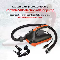 Inflador eléctrico 12V para SUP y colchonetas - Pantalla digital 20PSI