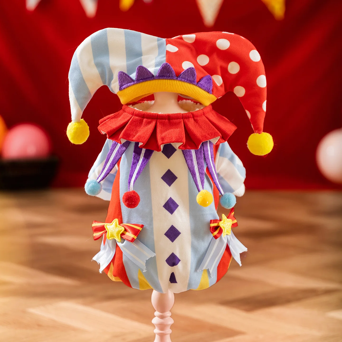 Disfraz payaso Halloween para perro pequeño – Gorro y body calentito - imagen 2