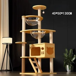 Árbol para gatos con plataformas y cuerdas de sisal y hamaca