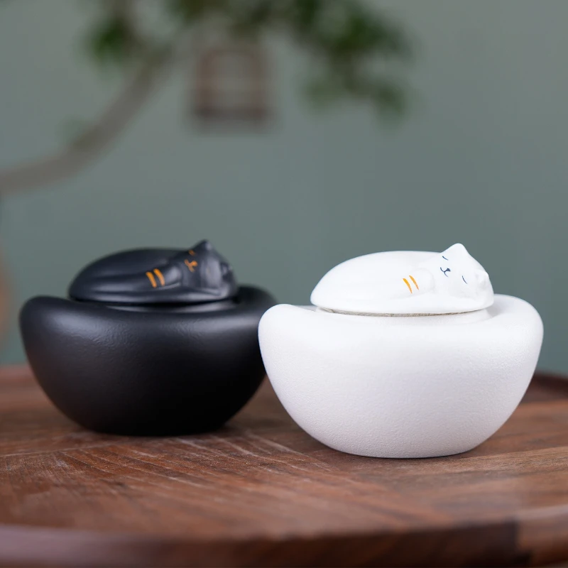 Urna para cenizas de mascotas, cajas de cendres de cerámica para gatos, cachorros, perros, gatos, gatitos, Mini urna conmemorativa, recuerdos funerarios, gatitos, suministros de productos para mascotas - imagen 2