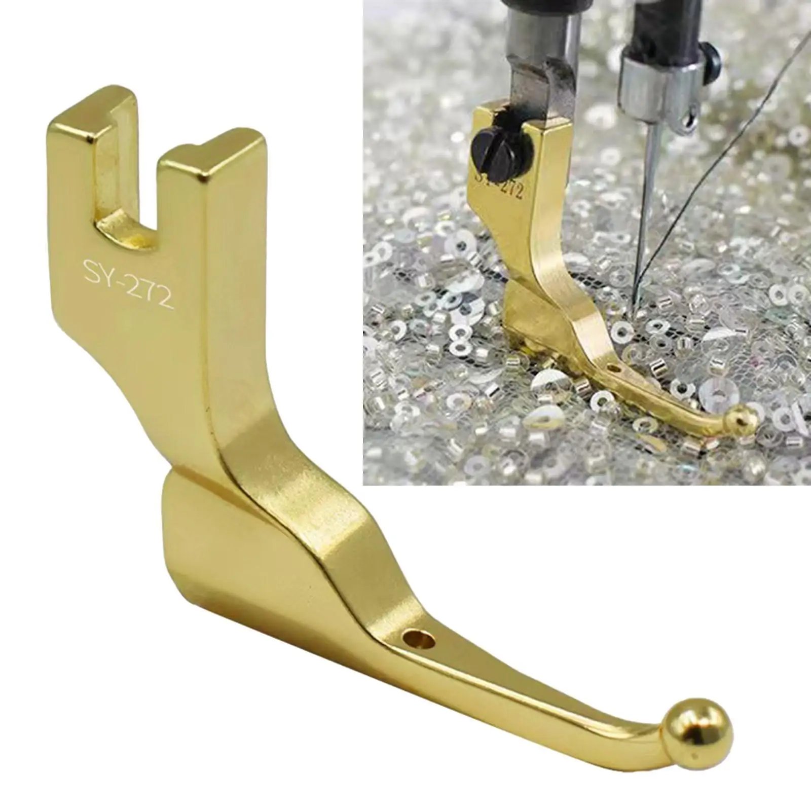 Prensatelas profesional de cuentas de lentejuelas de Metal, alimentación de tela suave para costura y accesorios industriales - imagen 3