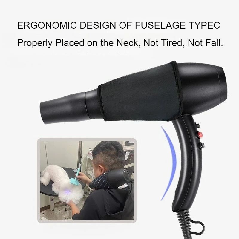 Secador de pelo para mascotas con cuello, secador eléctrico profesional para perros y cachorros, secador de pelo portátil para gatos, gatitos y perros, accesorio para gatos, producto de baño para mascotas - imagen 4