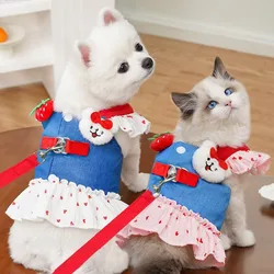 Arnés de encaje para perros y ropa de pecho y espalda para gatos