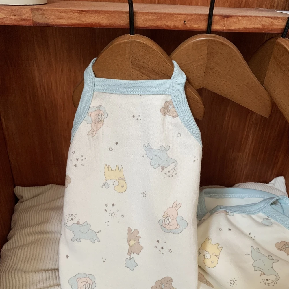 Chalecos de dibujos animados de algodón para gatos Sphynx camisetas de animales para gatos osos y conejos de verano camisetas Halter para gatos devenrex - imagen 4