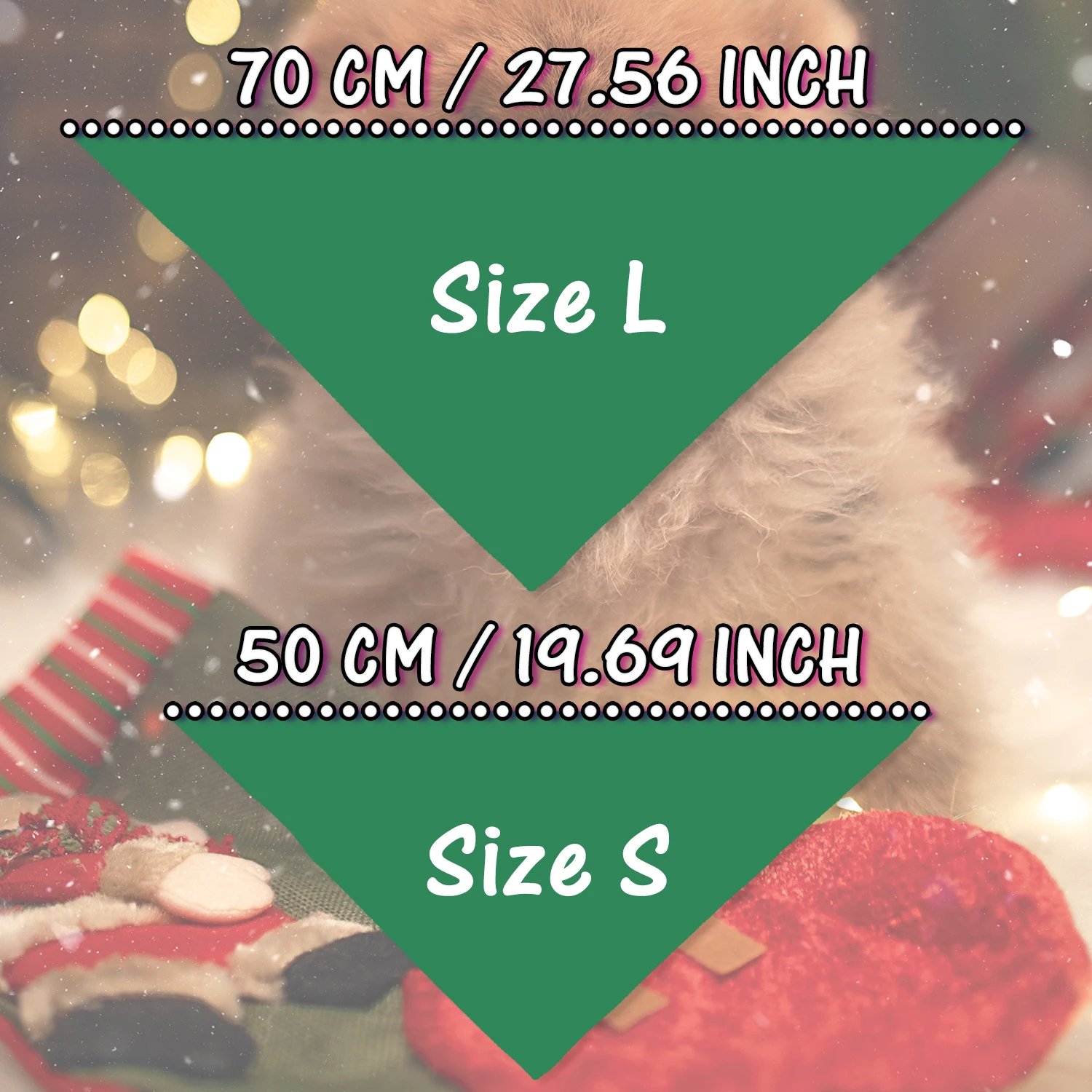 Pañuelo navideño para perros, bufanda con nombre personalizado, texto, regalo navideño para mascotas, personalizado para razas medianas, grandes y pequeñas - imagen 2