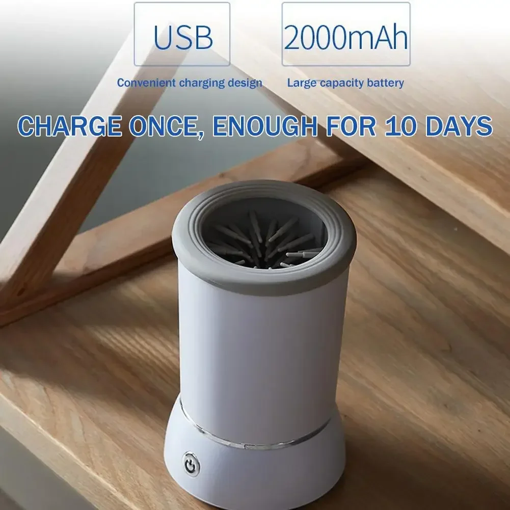 Lavapatas eléctrico recargable para perros con cepillo automático - imagen 5