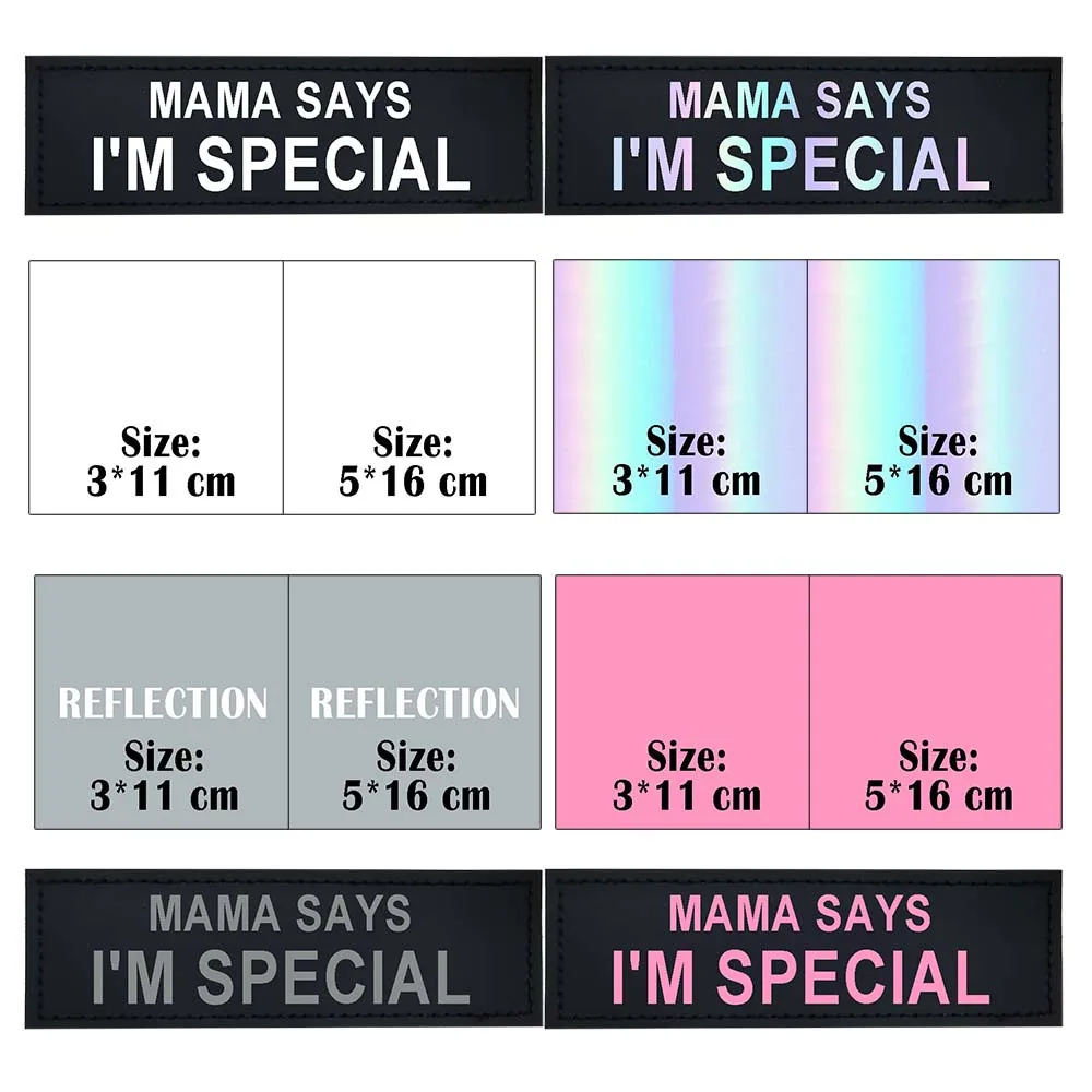 Parches de arnés para perros personalizados, etiqueta adhesiva colorida reflectante, impresión de identificación de nombre en servicio de entrenamiento, cenar a la seguridad de mascotas - imagen 2