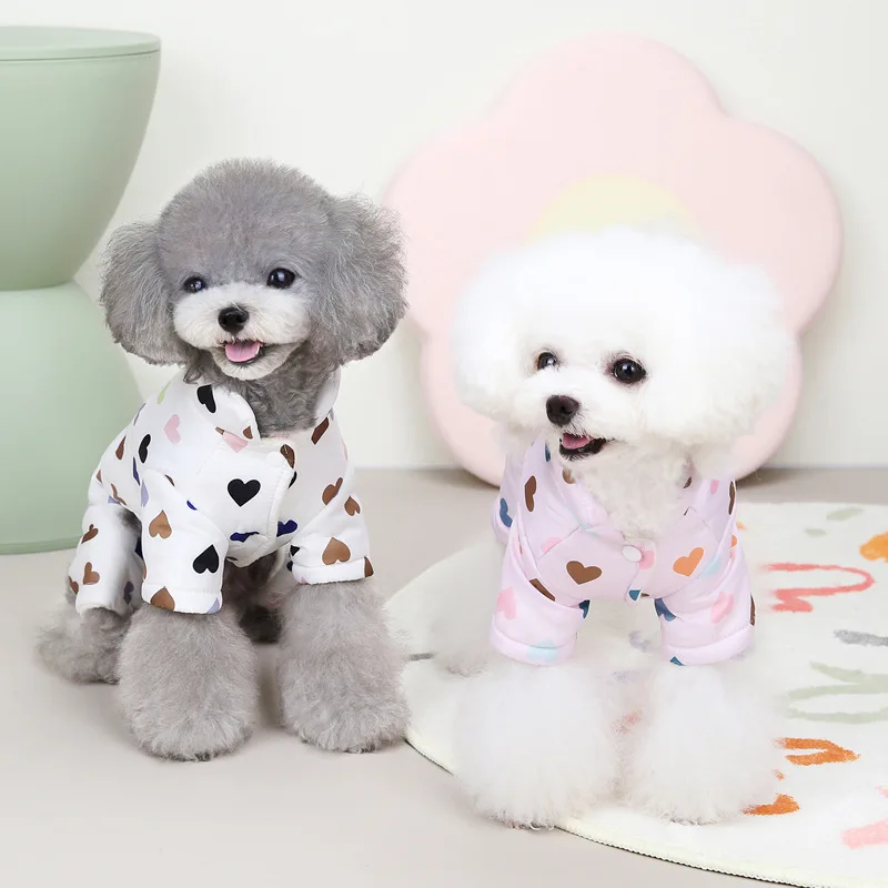 Mono abrigo de cuatro patas para perro – Peluche cálido invierno - imagen 4