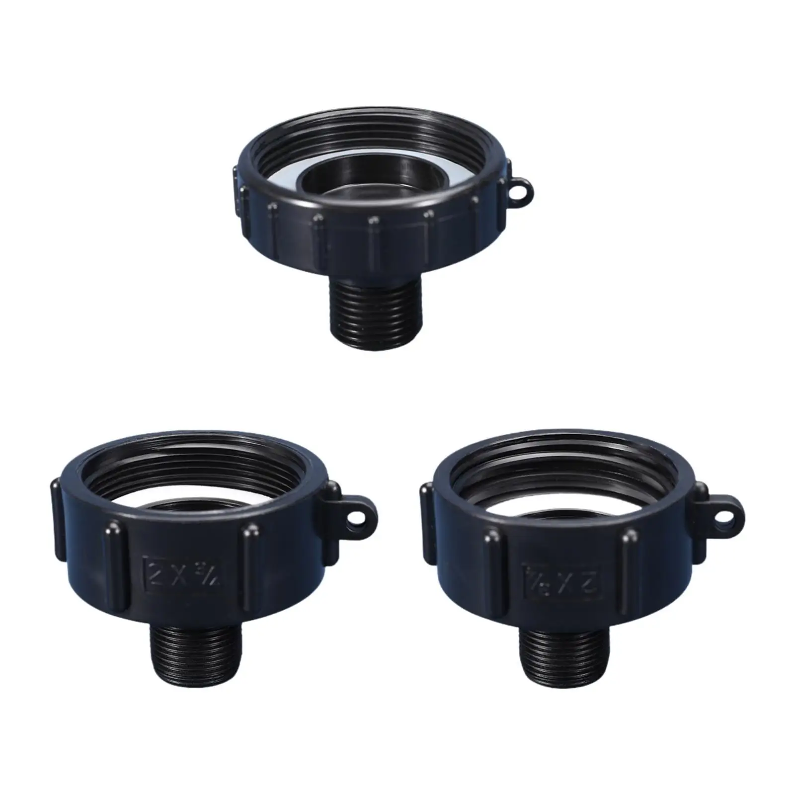 Adaptadores de drenaje IBC de 3 uds, piezas de cubo de toneladas, conector a prueba de fugas de calidad alimentaria, adaptador macho para manguera de agua para manguera de jardín - imagen 2