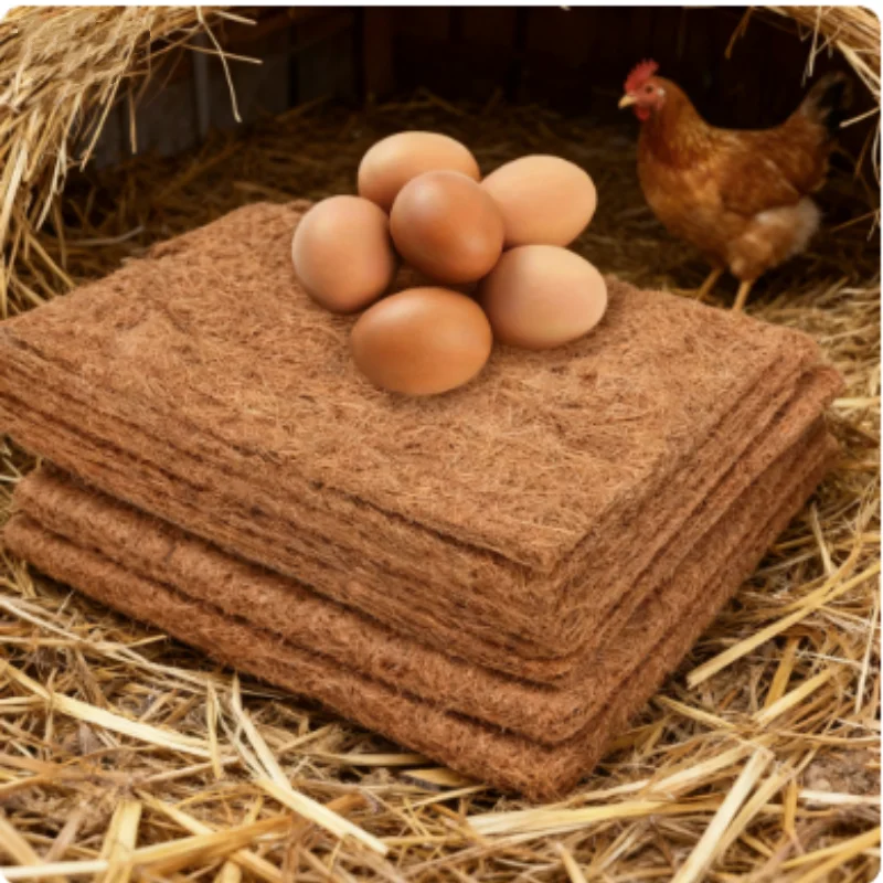 Almohadillas para nido de pollo de color marrón coco, fácil de limpiar, para poner huevos, gallinero, Material para anidar, ropa de cama para mascotas, suministros para aves de corral para gallinas
