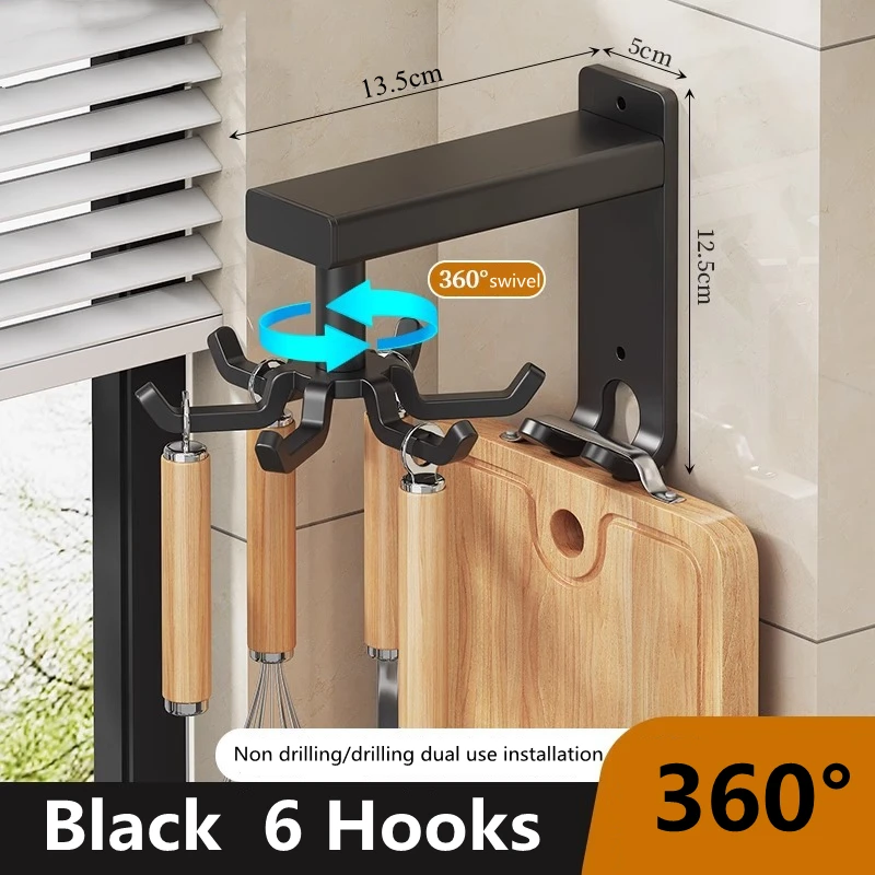 Black 6 Hooks