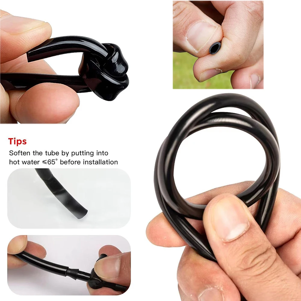 Tubo de riego por goteo de 1/4 ", línea de distribución en blanco, manguera de agua, tubo de riego de jardín para sistema de riego de jardín con punzones - imagen 5