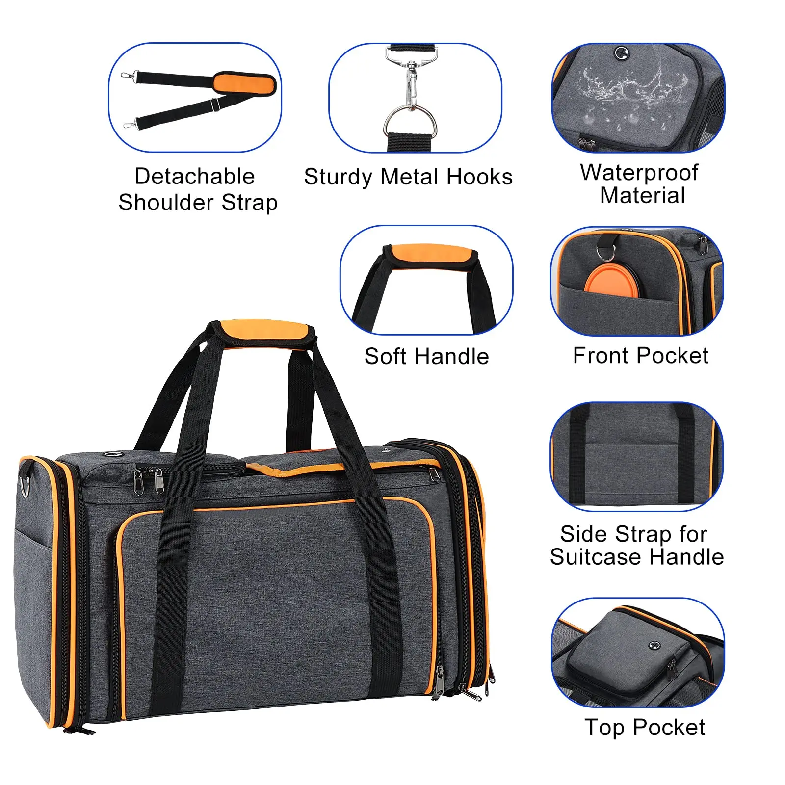 Portador de viaje reversible para perros y gatos hasta 11 kg - imagen 2