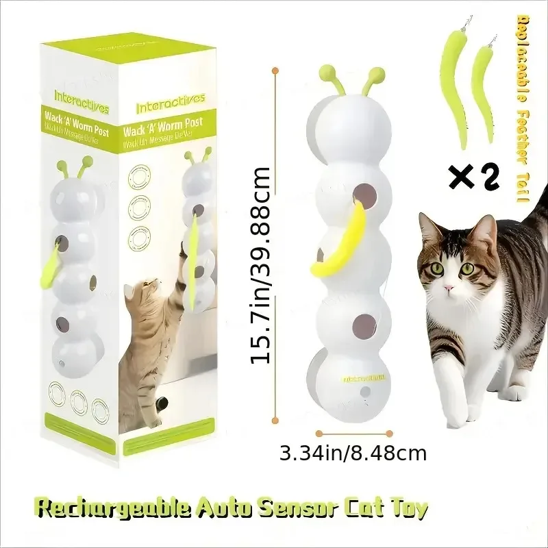 Juguete automático interactivo para gatos con sensor – Recargable USB