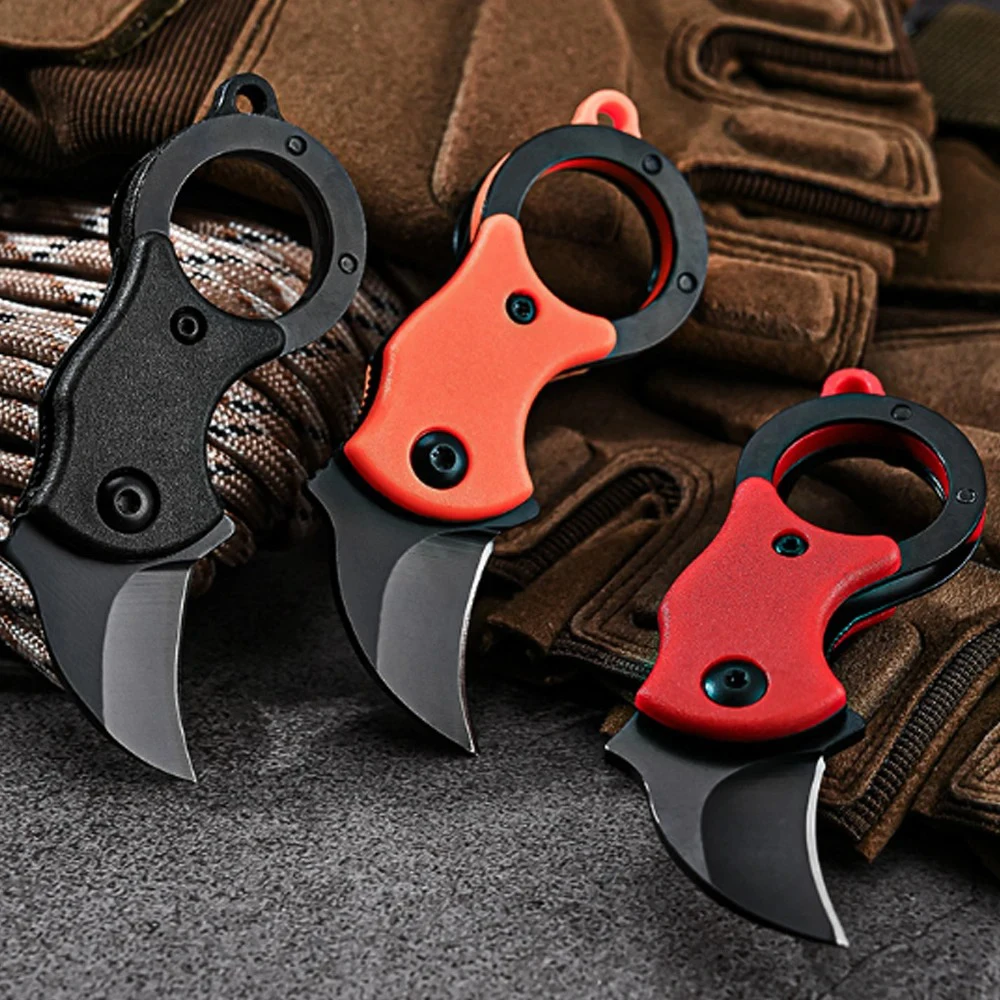 Cuchillo de bolsillo pequeño para hombre, accesorio portátil para actividades al aire libre, para acampar y cazar, 1 unidad - imagen 2