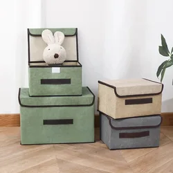 Caja de almacenamiento plegable no tejida para mascotas, organizador para juguetes, aperitivos, ropa y accesorios para perros y gatos, contenedor plegable con tapa