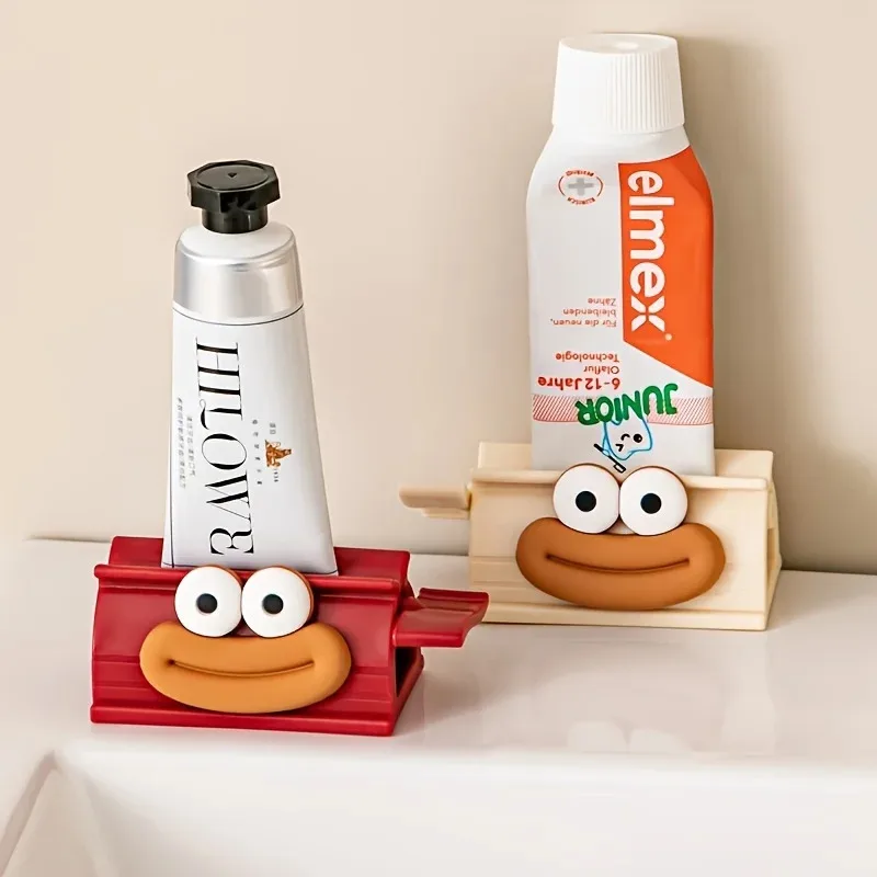 1 unidad/3 unidades exprimidor de pasta de dientes manual simple con boca de salchicha bonita y divertida - imagen 4