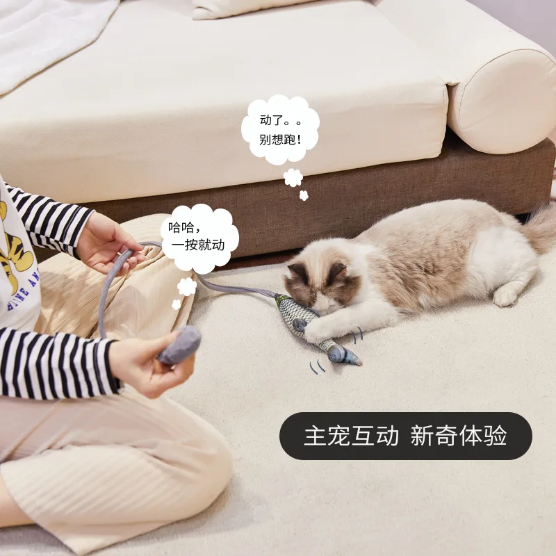 Juguete eléctrico interactivo para gatos y perros con pez móvil - imagen 3
