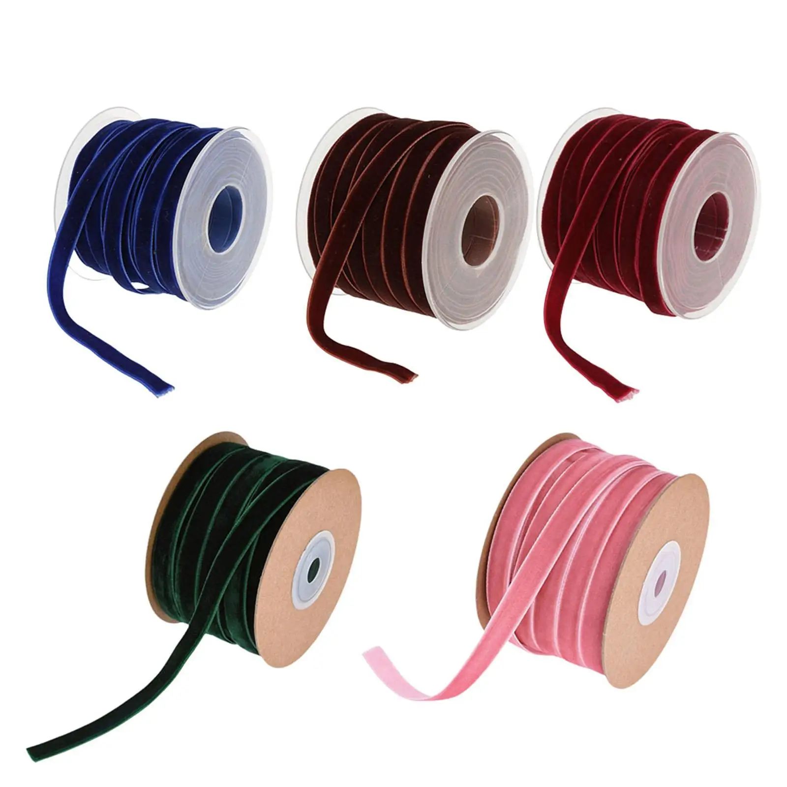 Velvet Ribbon Fashionable Florist Ribbon with Spool for Gift Wrapping Decoration Birthday Bow Making Anniversary Handmade Crafts