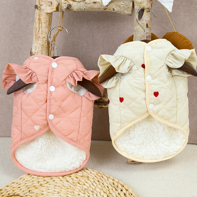 Chaleco cálido de invierno para perros, chaqueta bonita para cachorros con anillo en D, ropa gruesa para mascotas para perros pequeños y medianos, ropa para Yorkie Chihuahua - imagen 5