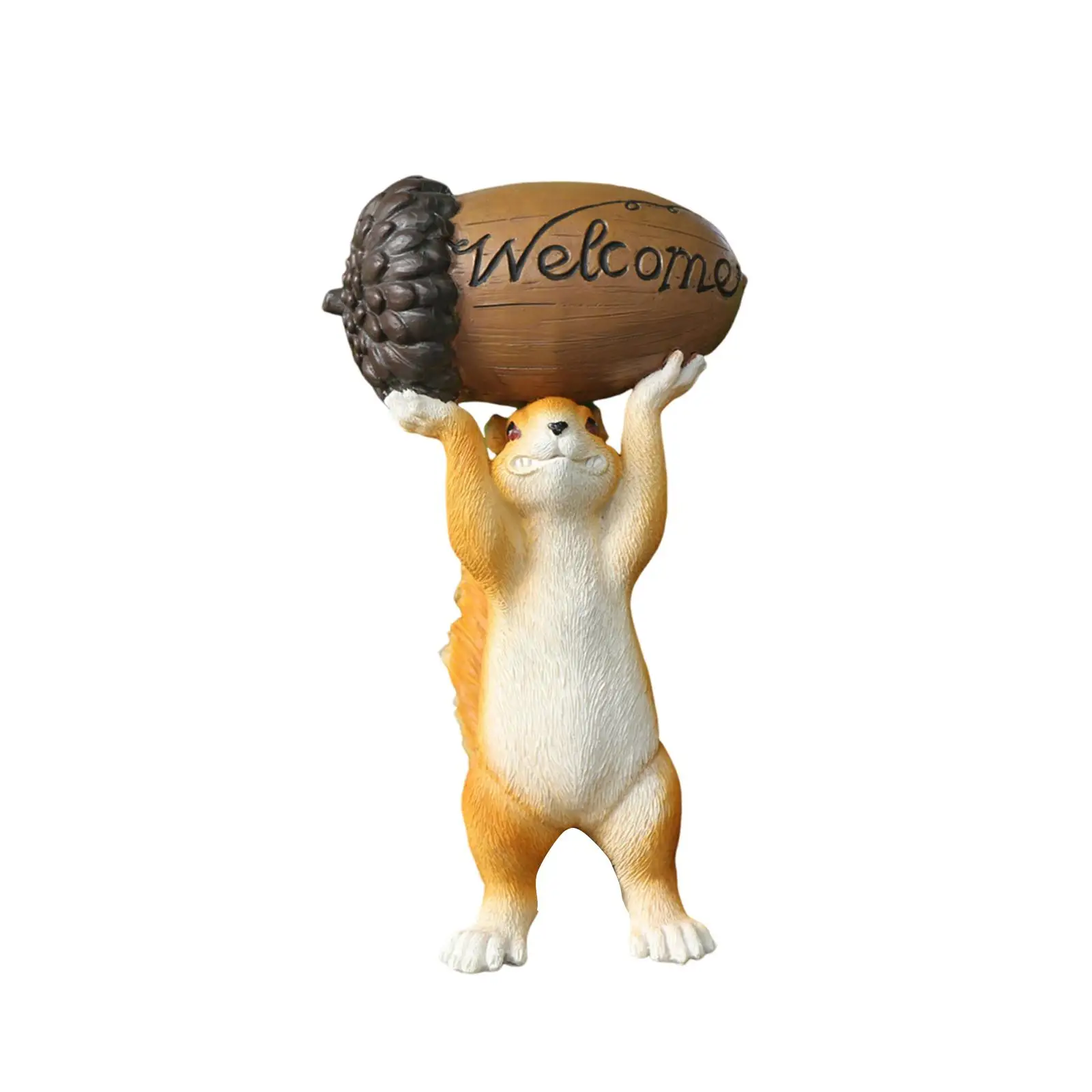 Garden Squirrel Statue Funny Miniature Landscape Crafts Collectible Decorative Garden Decor for Lawn Yard Porch Garden Tabletop