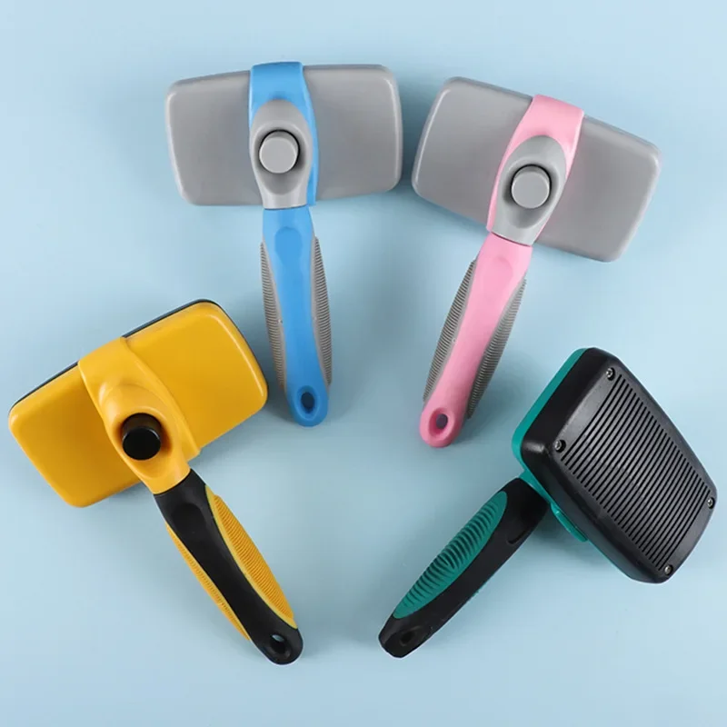 Cepillo automático para mascotas, peine de masaje con un clic, removedor de pelo, autolimpieza, suministros para mascotas - imagen 3