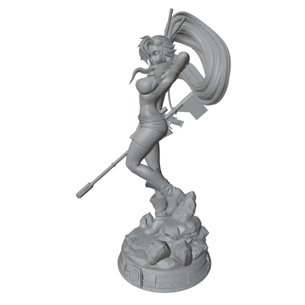 Kit figura resina guerrera feminina 1/24 – Modelo DIY sin montar - imagen 2
