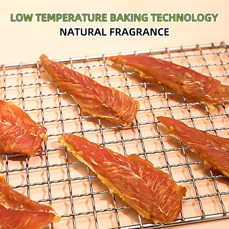 Snacks para perros y mascotas, carne pura seca al aire, pechera de pato, rebanadas de pollo, bocadillos de recompensa, tira de comida, 100g/430g - imagen 2