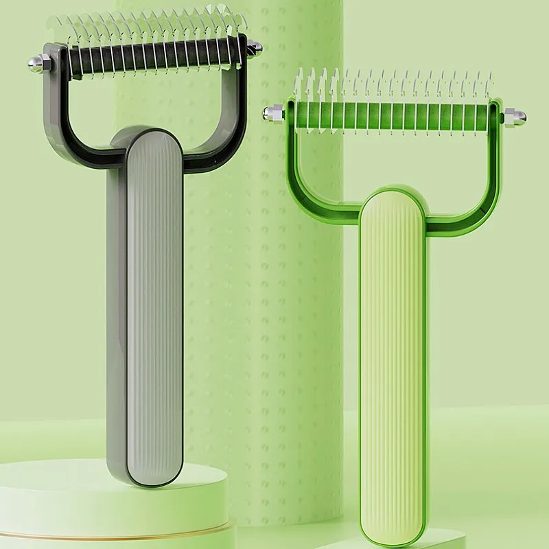 Peine para perros, cuchillo, removedor de pelo para mascotas, cepillo anudado para perros, cepillo de aseo para perros, peines de doble cara para limpieza de pelo de gato, suministros para mascotas - imagen 2