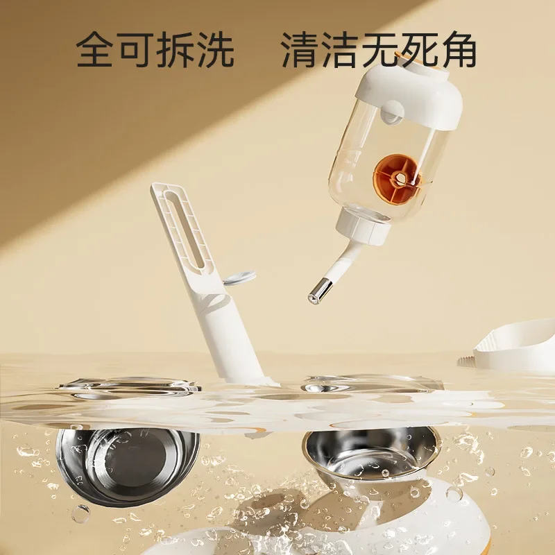 Cuencos dobles para perros, bebedero automático Vertical, alimentación ajustable, doble cuenco para mascotas, acero inoxidable, antivuelco - imagen 5