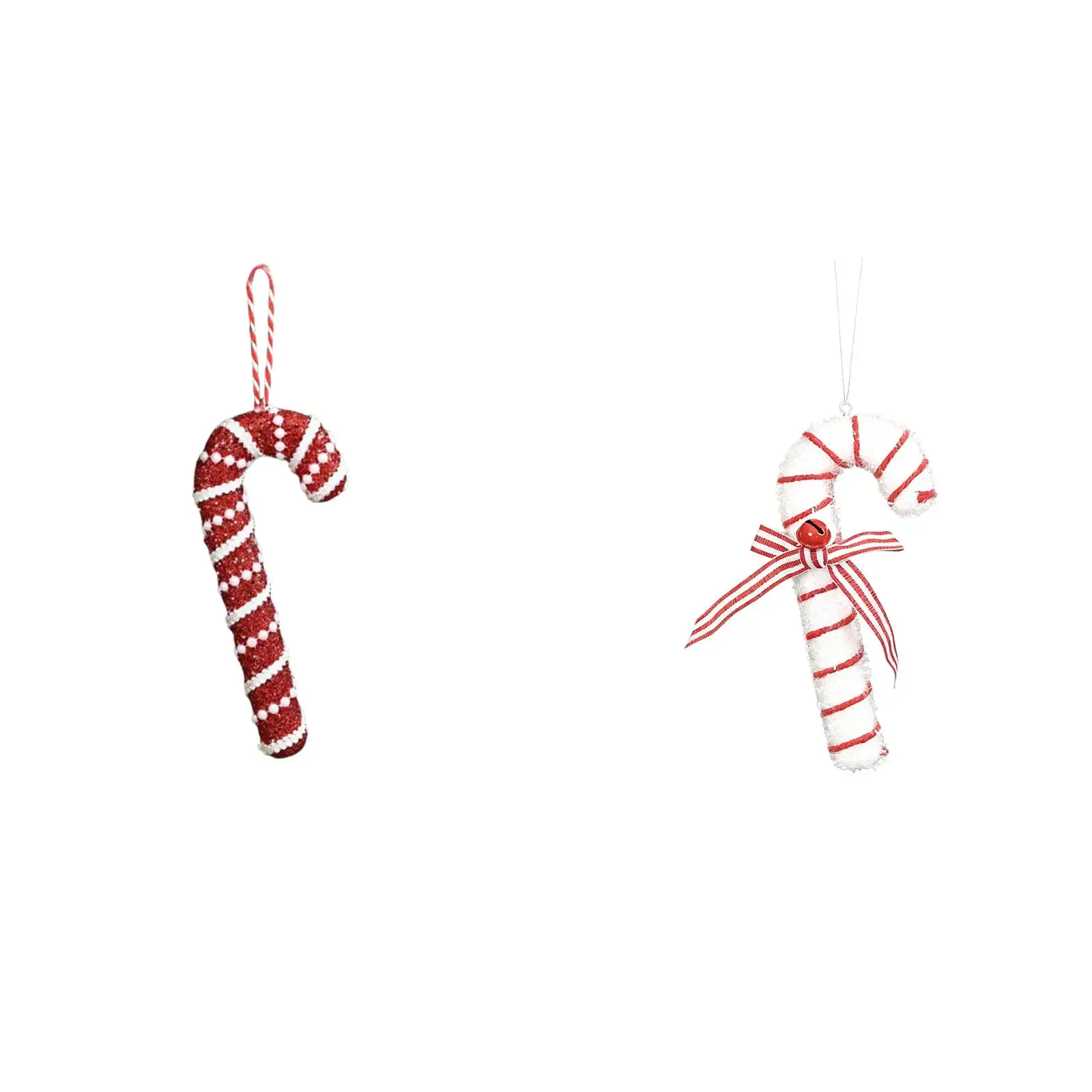 Festive Christmas Candy Cane Decorations Red White Foam Pendant for Home Tree Hanging Ornament 