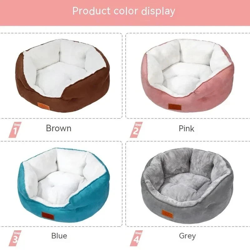 Cama para perros y gatos, estera cálida para invierno, cojín para casa para perros acogedoras para dormir, sofá suave, cestas para gatos, cama para dormir de felpa para mascotas, accesorios para perrera - imagen 5