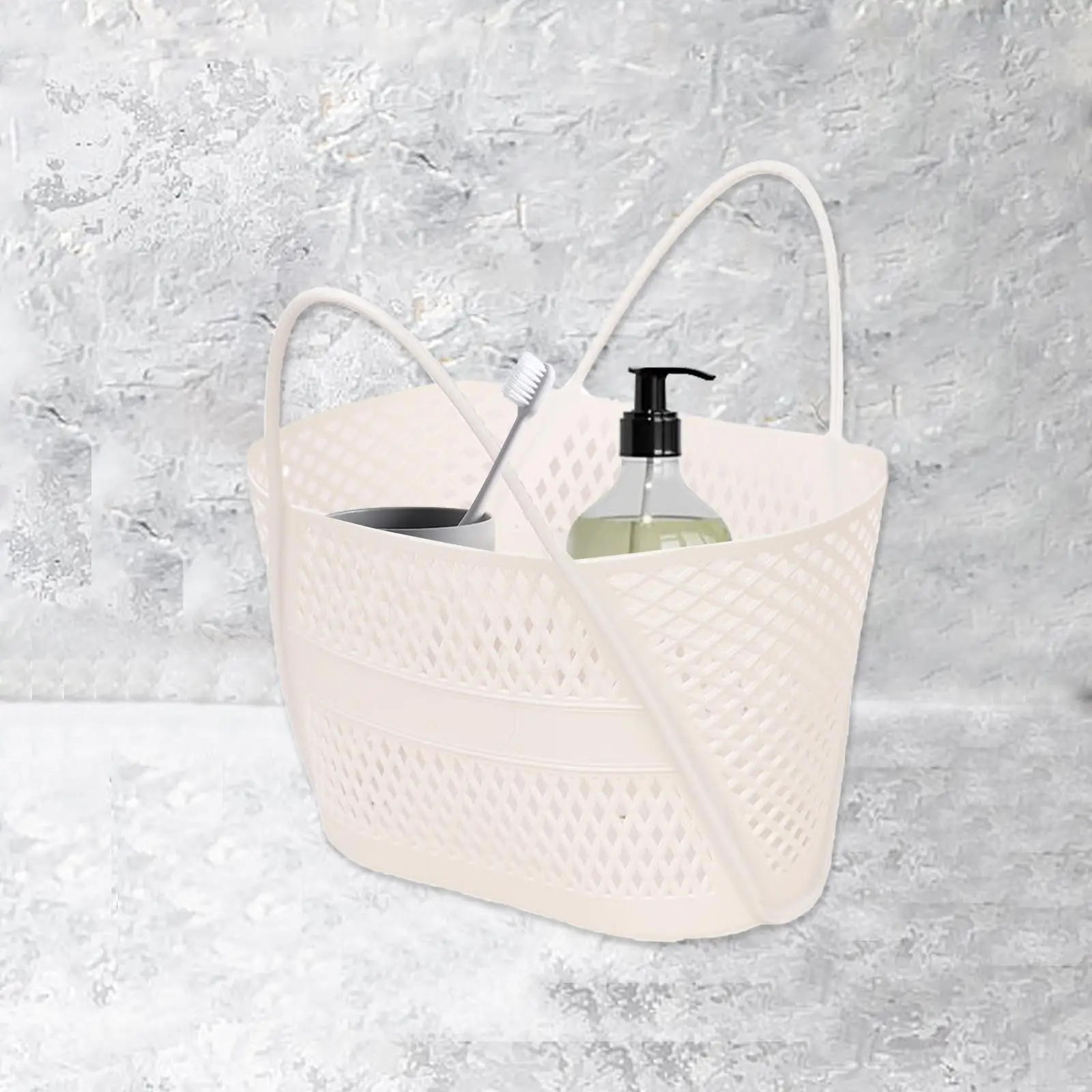 Shower Open Basket Breathable for Toiletries Hollow Storage Basket Portable Bathroom Basket for Home Kitchen Travel Hotel Dorm