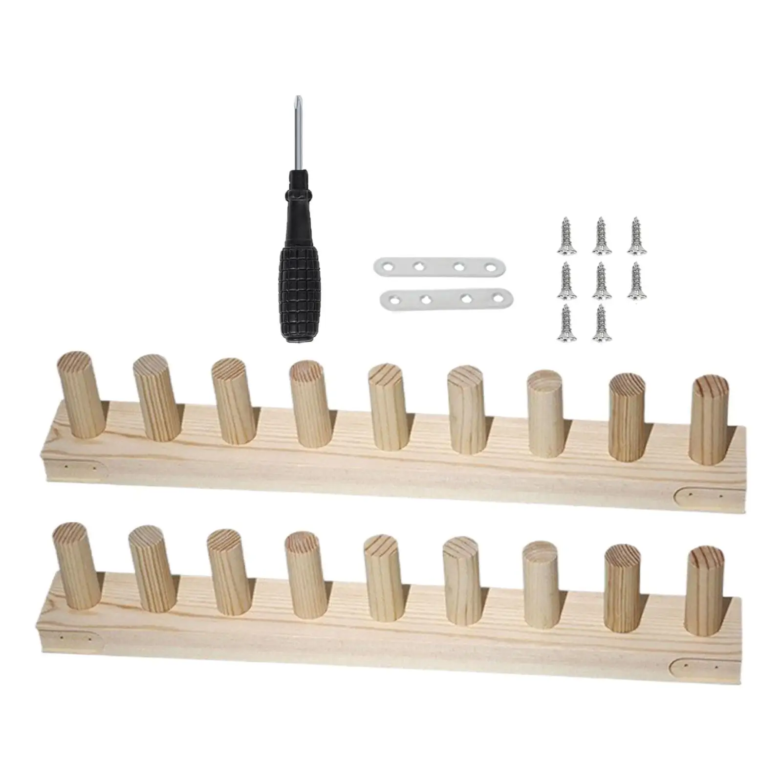 Telar de tejer de hilo grueso, marco de madera ajustable, Kit de tejer, telar portátil para bufandas, mantas - imagen 5