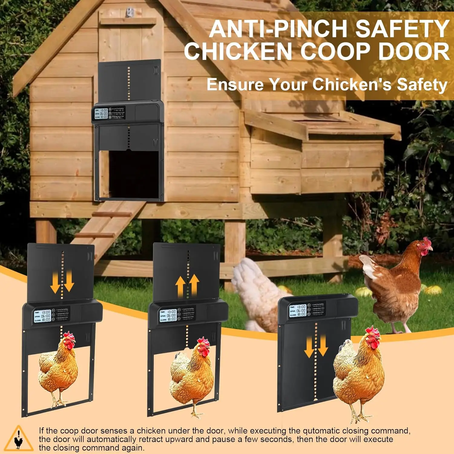 Puerta automática gallinero con temporizador y protección - imagen 4