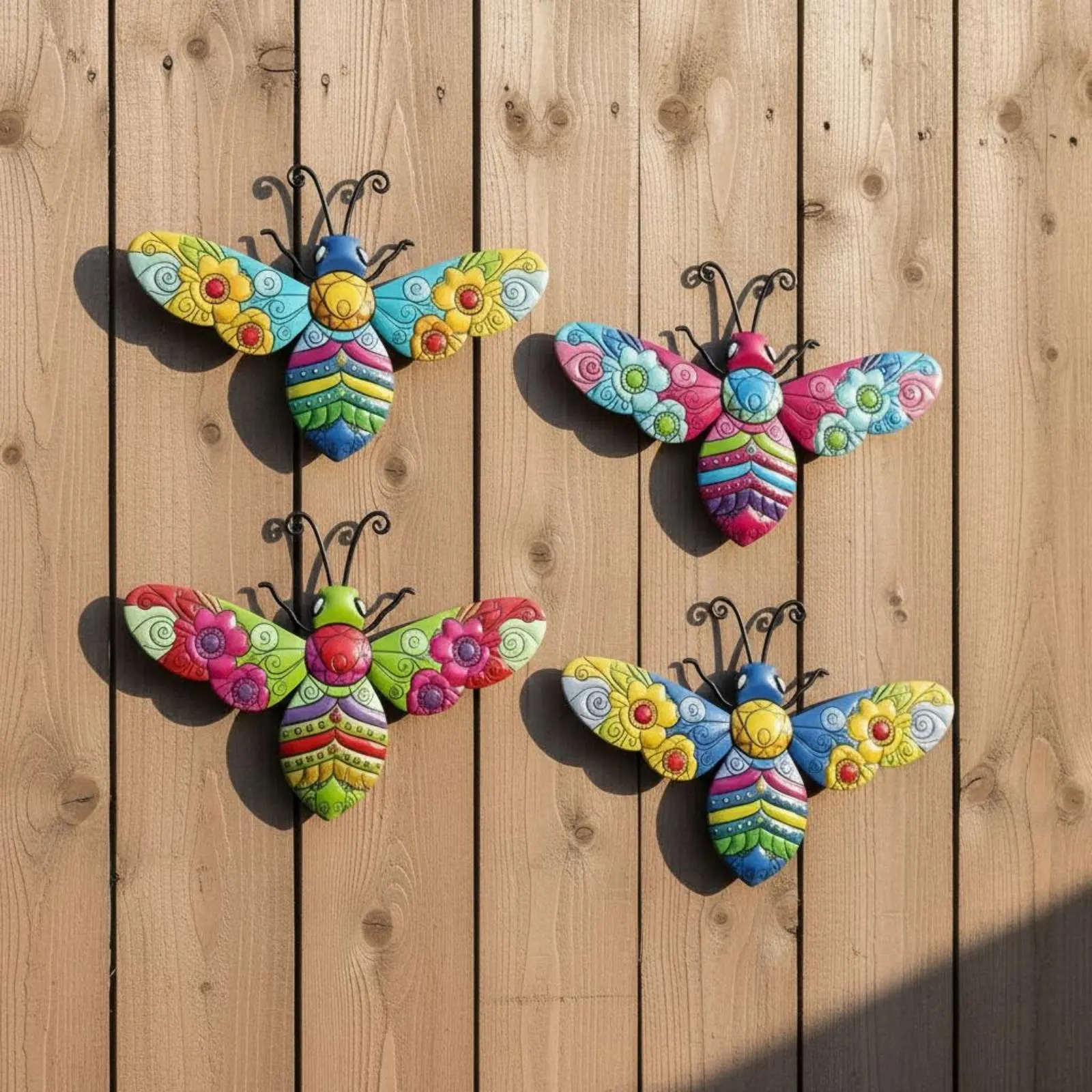 Decoración de pared abeja abejorro hierro para interiores y exteriores - imagen 4
