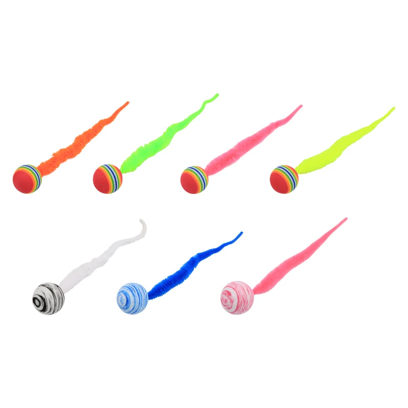 Nueva pelota de EVA de juguete para gatos con oruga colorida para rascar y morder, juguete interactivo divertido para gatos - imagen 5