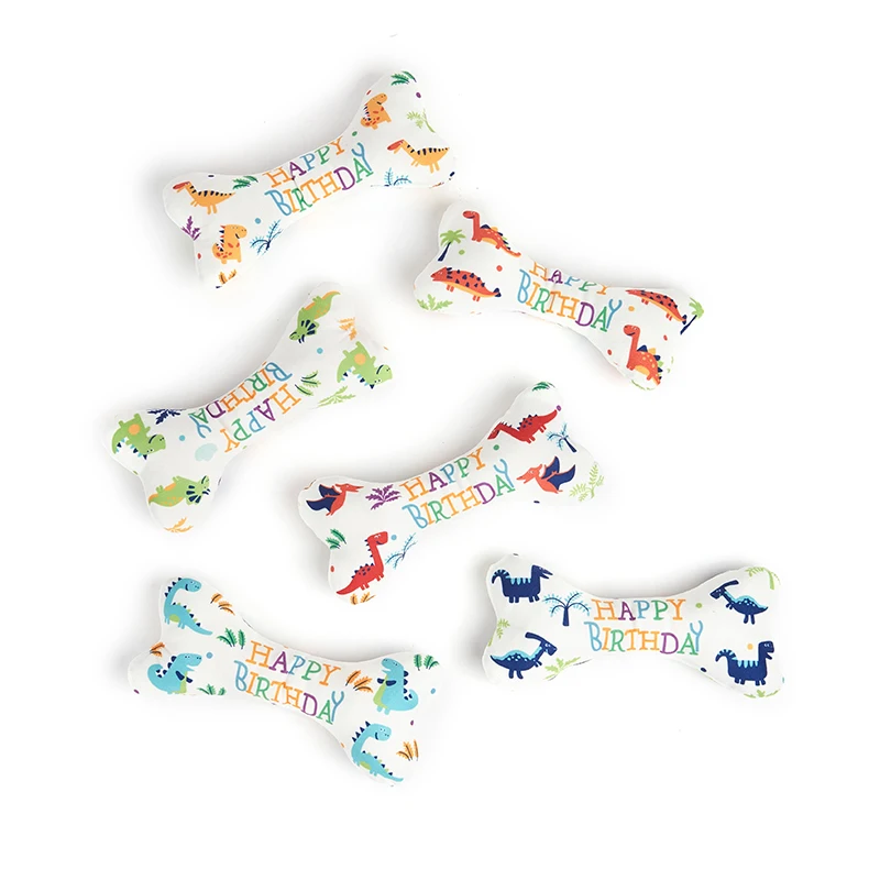 Juguetes interactivos resistentes a las mordeduras de hueso para perros, juguetes para aliviar las emociones, sonido chirriante, masticar de felpa, vocalizar, regalo de cumpleaños - imagen 2