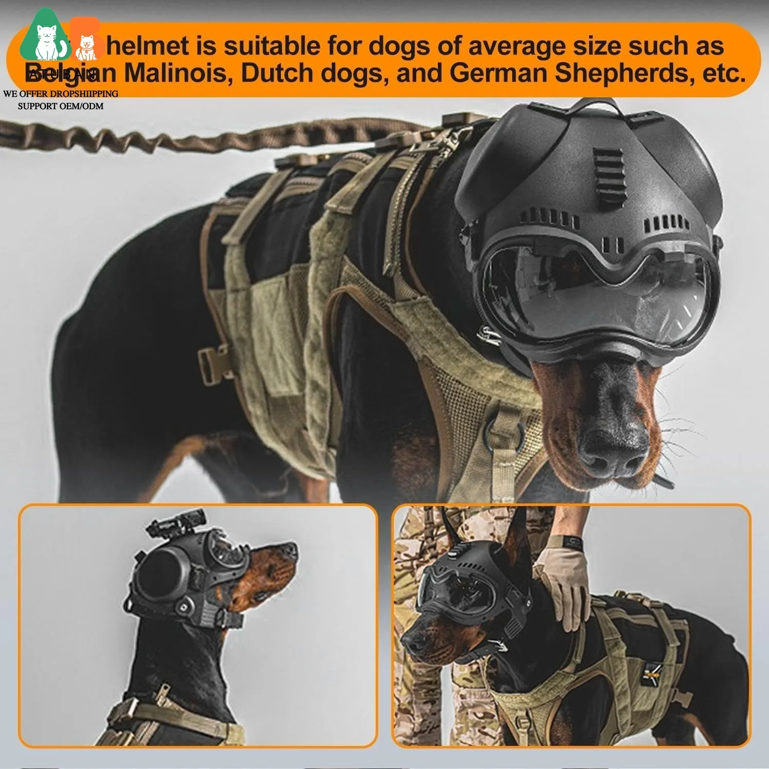 Casco protector para perros de trabajo y adiestramiento - imagen 4