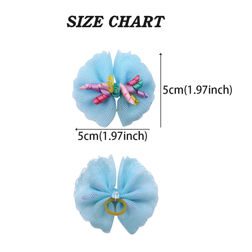 Lazos Goma Perros Cintas Voluminosas Pelo Mascotas Encaje - imagen 2